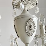 brass chandelier ivory made in Italy