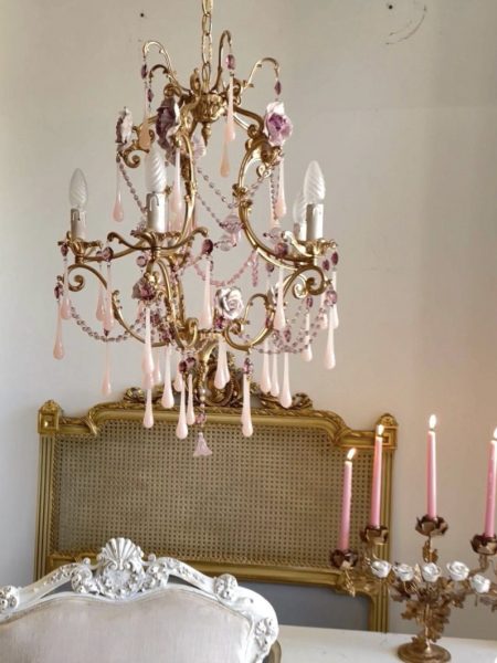 pink opaline drops chandelier