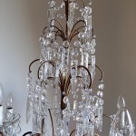 Italian vintage rare crystals lighting
