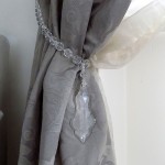 Curtain Holders fine beaded crystal cord and medaillon