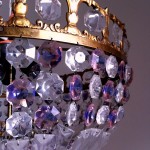 Exclusive empire style gold flush mount, Bohemian crystals