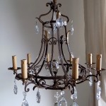 Hand forged antique chandelier