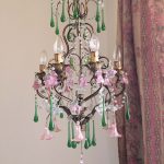 pink flowers chandeleir