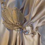 Luxury tieback gold and Swarovski