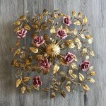 gold and roses ceiling mount