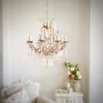 pink drops chandelier
