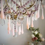 purple beads chandelier