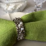 Swarovski and pearls napkin holders