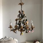 vintage porcelain flowers chandelier