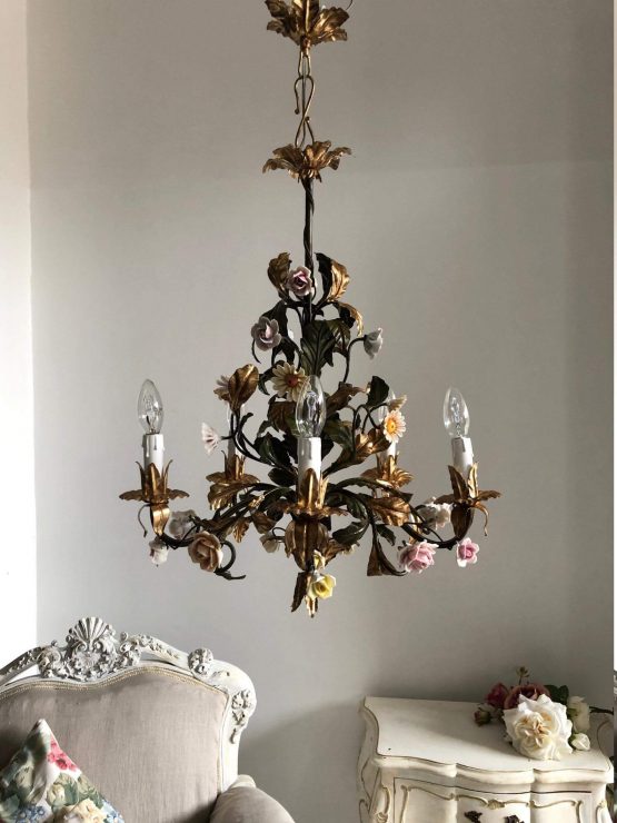 vintage porcelain flowers chandelier vintage porcelain flowers chandelier