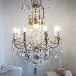 antique smokey drops chandelier