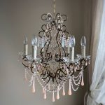 pink opaline drops chandelier