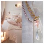 blush pink rhinestones tiebacks