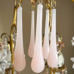 pink opaline drops chandelier