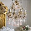 pink opaline drops chandelier