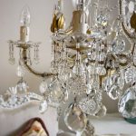 Italian crystal gold chandelier