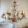 porcelain flowers chandelier