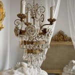 Italian chandelier with porcelain roses