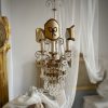 antique 3 lights chandelier roses