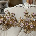 porcelain flowers wall lamps