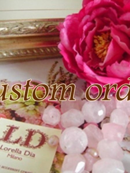 Set of 2 table basements - Murano glass flowers and crystal pendants - downpayment
