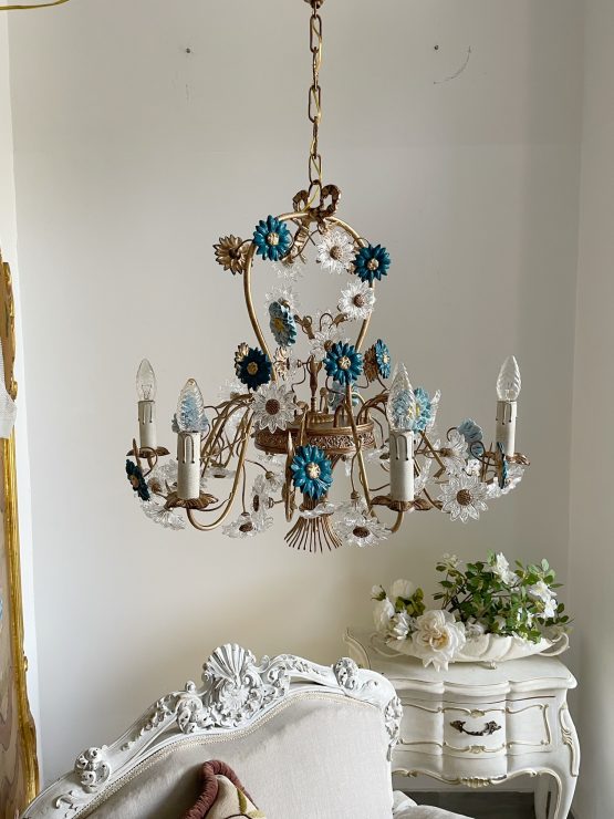 flowers basket chandelier