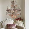 rare Italian antique opaline glass chandelier