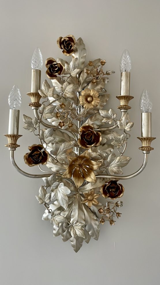 gold and silver sconce