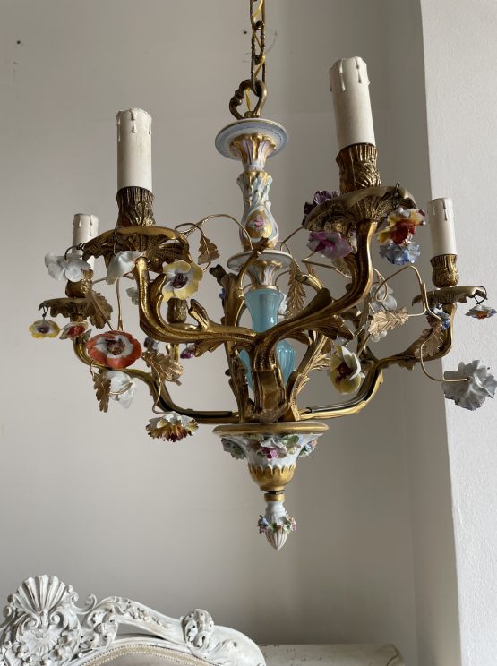 porcelain flowers chandelier